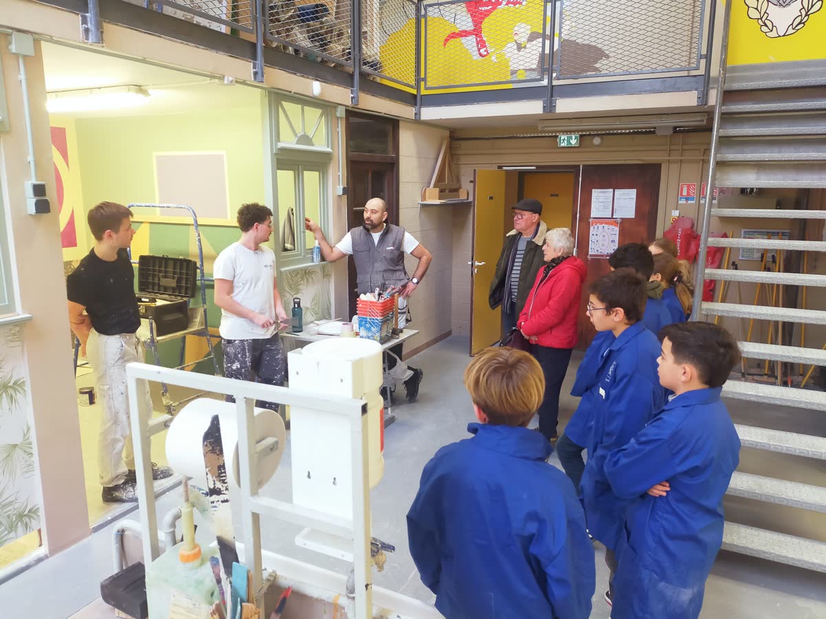 Atelier peinture au CFA Bâtiment